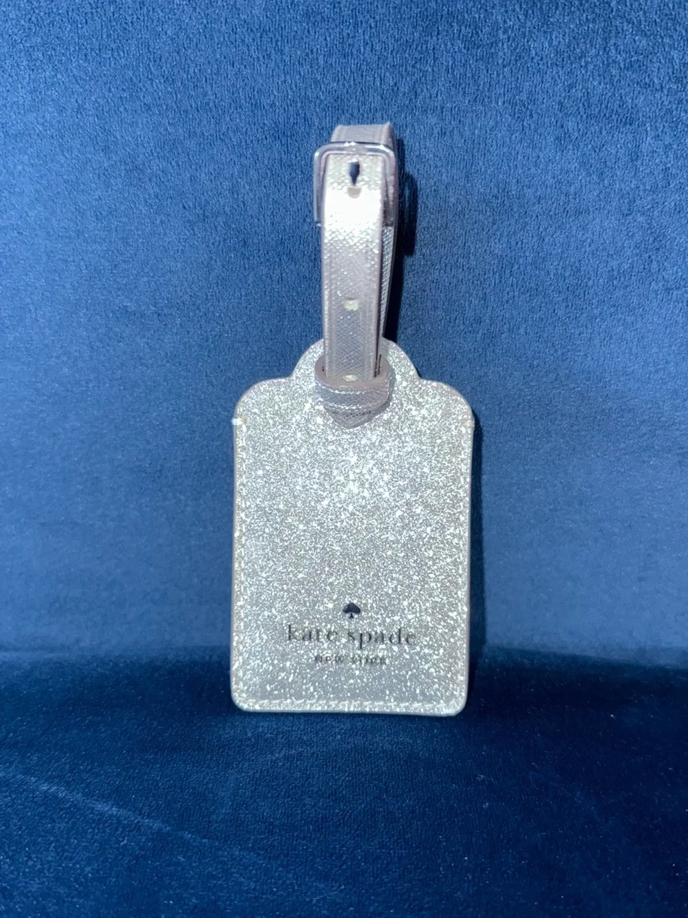 kate spade Silver Glitter Luggage Tag